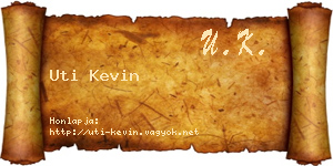 Uti Kevin névjegykártya